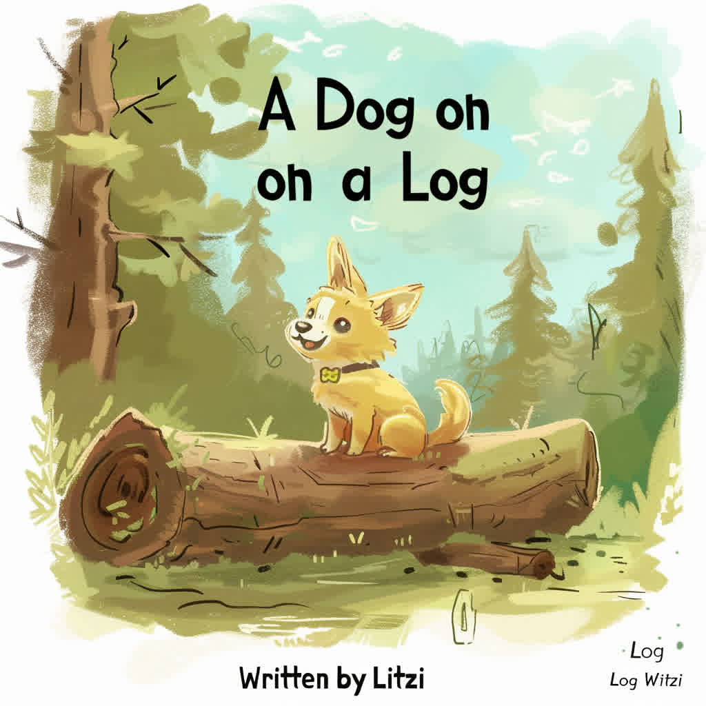 A Dog on a log